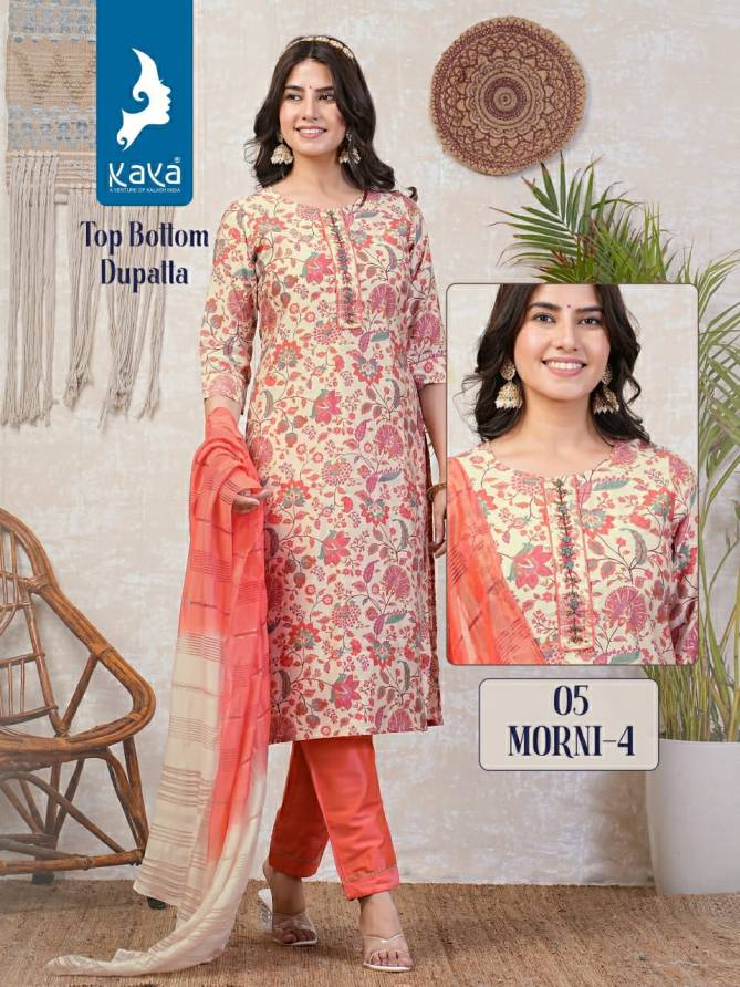 Morni 4 By Kaya Casual Wear Printed Kurti With Bottom Dupatta Wholesalers In Delhi